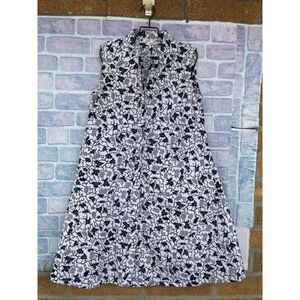 ZURI Kenya Just One Dress in indigo wax print Cotton Button Down Shirtdress XS